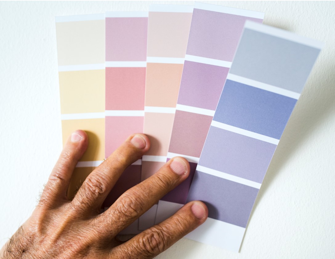 Paleta de cores para personalização da loja virtual.