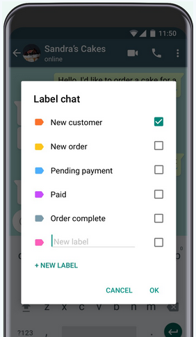 WhatsApp Business - Etiquetas