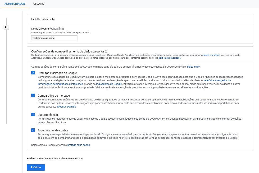 Configurando o Google Analytics