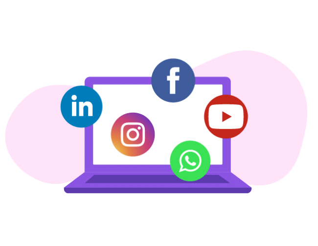 Divulgando sua marca nas redes sociais.