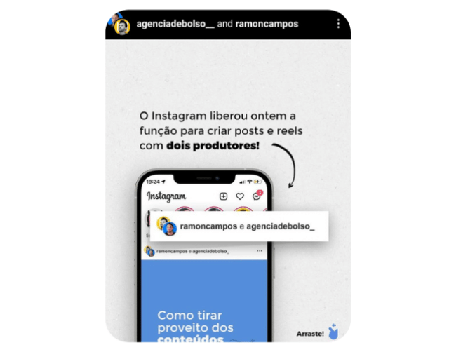 Conteúdo colaborativo no Instagram