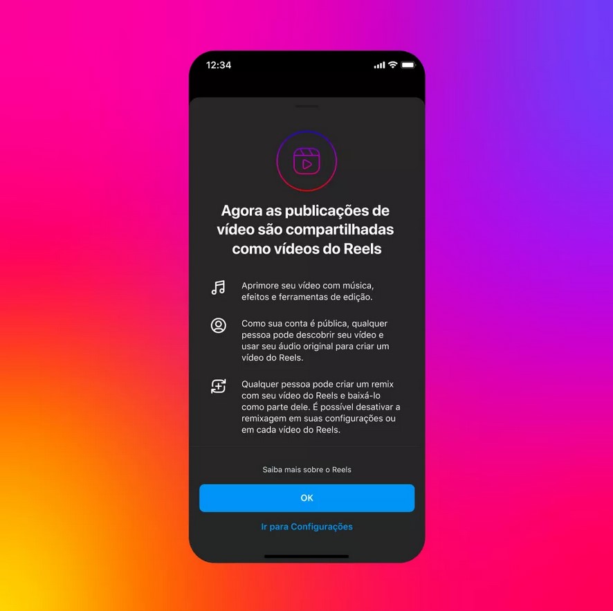 Instagram Reels novidades
