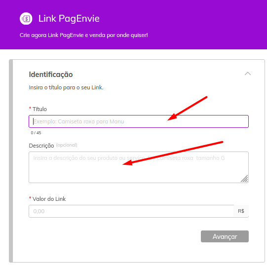 Como criar seu Link de Pagamento - Passo 2