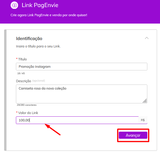 Como criar seu Link de Pagamento - Passo 3