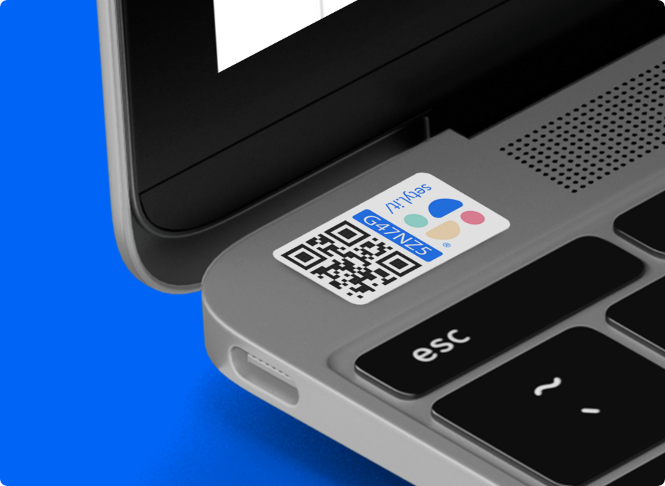 mackbook with setyl label