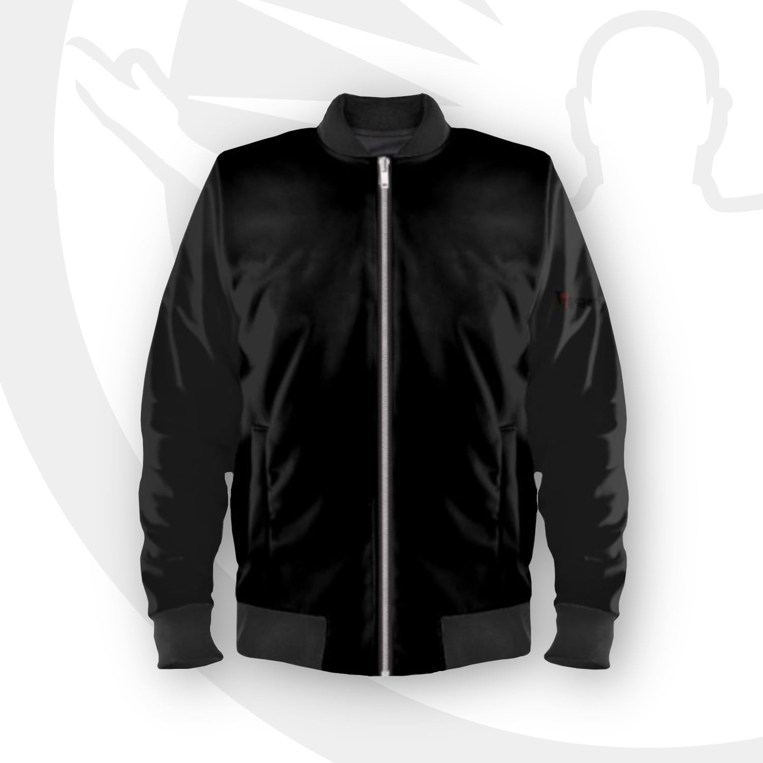 black designer bomber jacket