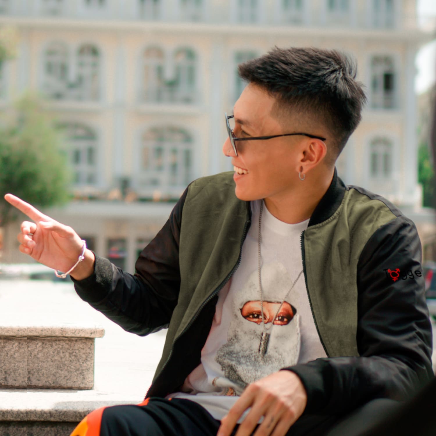 sage green bomber jacket