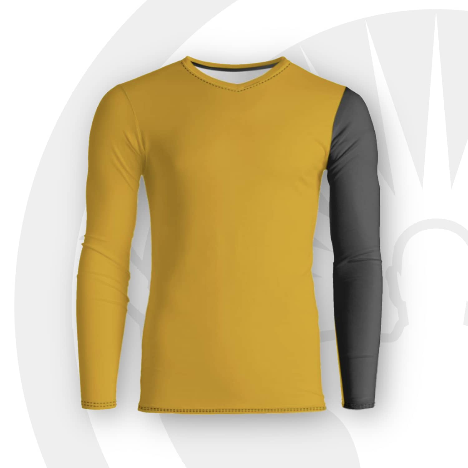 mustard v neck t shirt