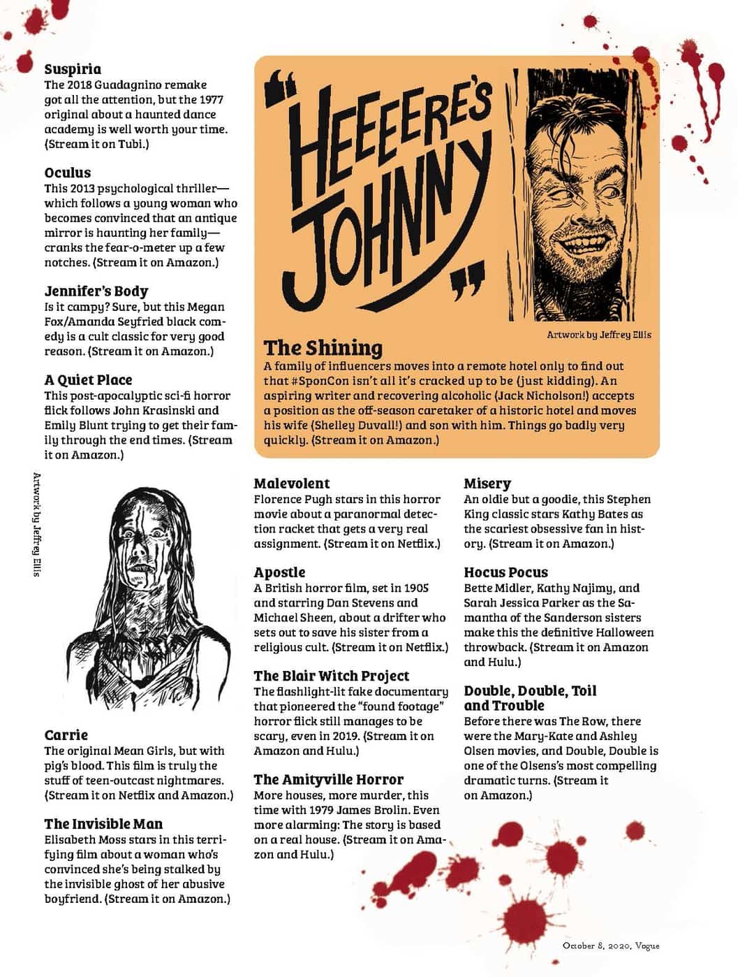 Horror Movie Magazine Spreads