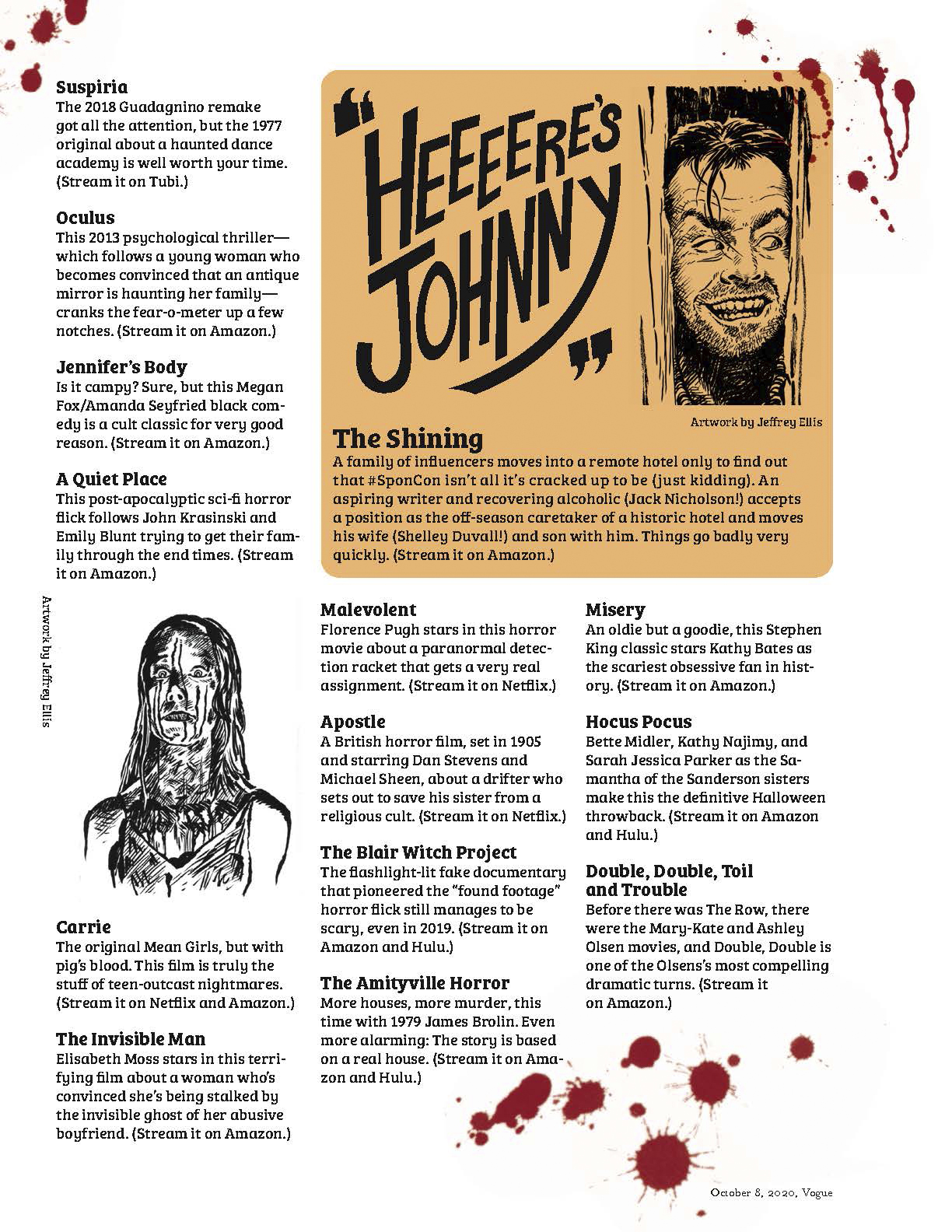 Horror Movie Magazine Spreads