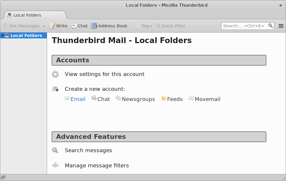 Sette opp epostkonto i thunderbird