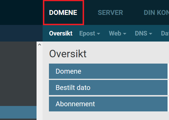 Opprette en ny epostkonto