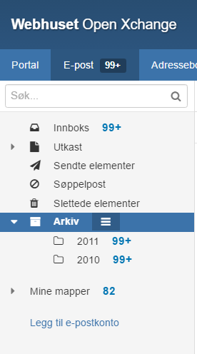 Se dine arkiverte meldinger her