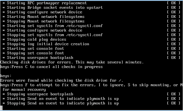 Rette diskfeil på Ubuntu 14 1 Ubunu 14