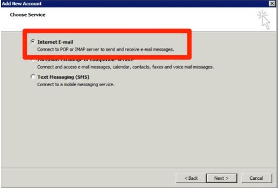 Velg Manually configure server settings or additional server types