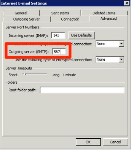 Kryss av for My Outgoing server (SMTP) requires authentication.