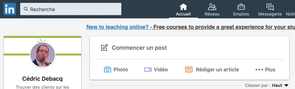 rédiger un article sur Linkedin