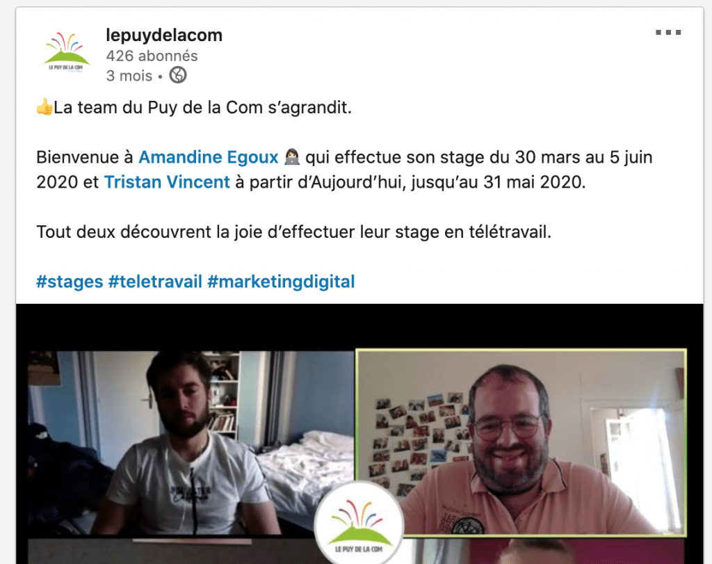 publier sur linkedin recrutement