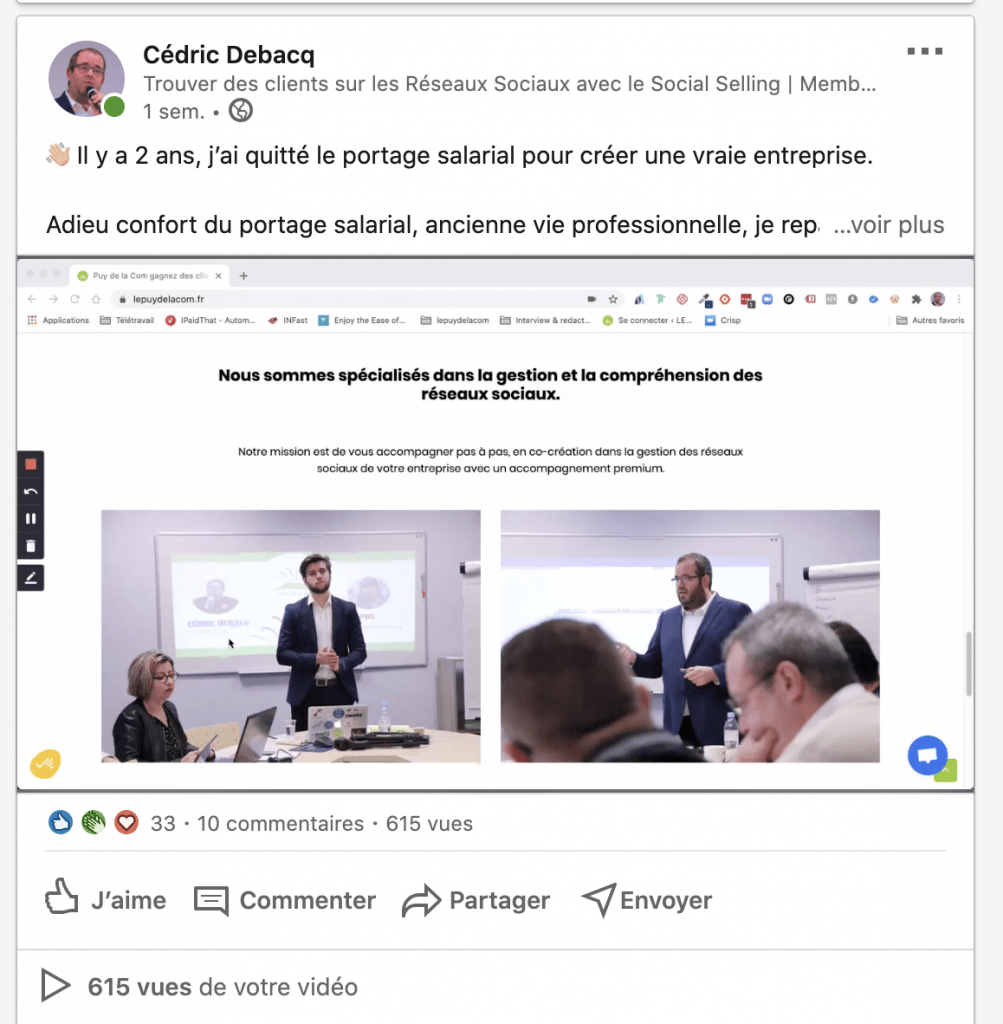 publier une vidéo sur Linkedin