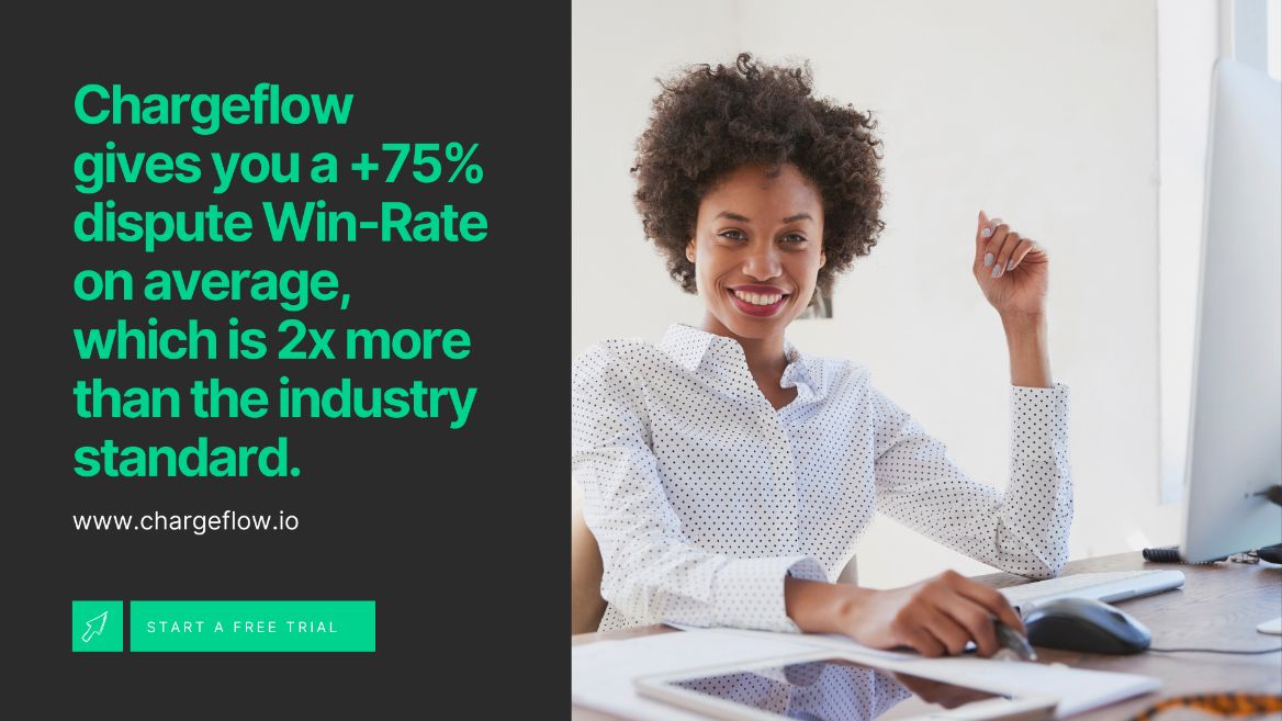 Chargeflow gives you 75% average chargebacks win rate