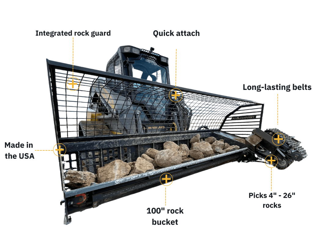 Precision Rock Picker Rock Picking Implement TerraClear
