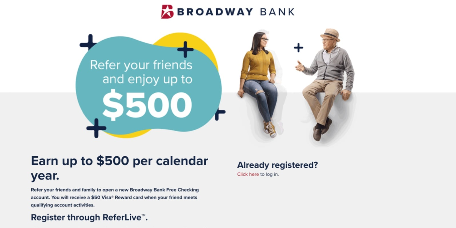 A picture showing successful referral rewards, i.e. up to $500 cash reward.