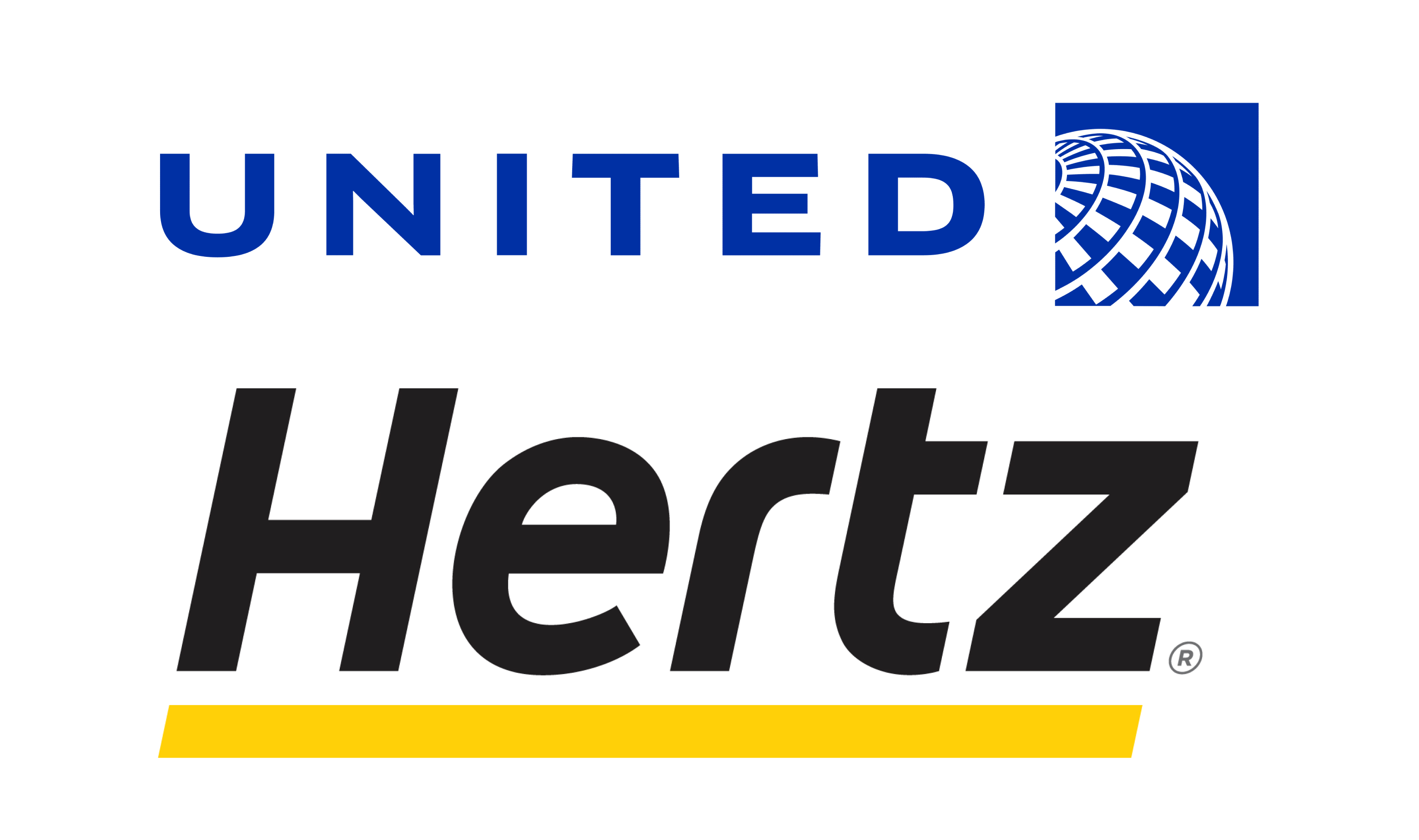 One of many of United Airlines’ partnerships with a car rental company, helping the latter attract more customers in return for a cut.
