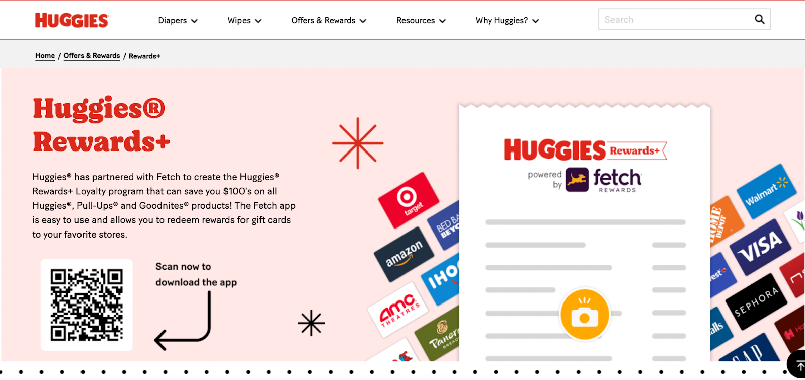 Huggies® Rewards+ loyalty program