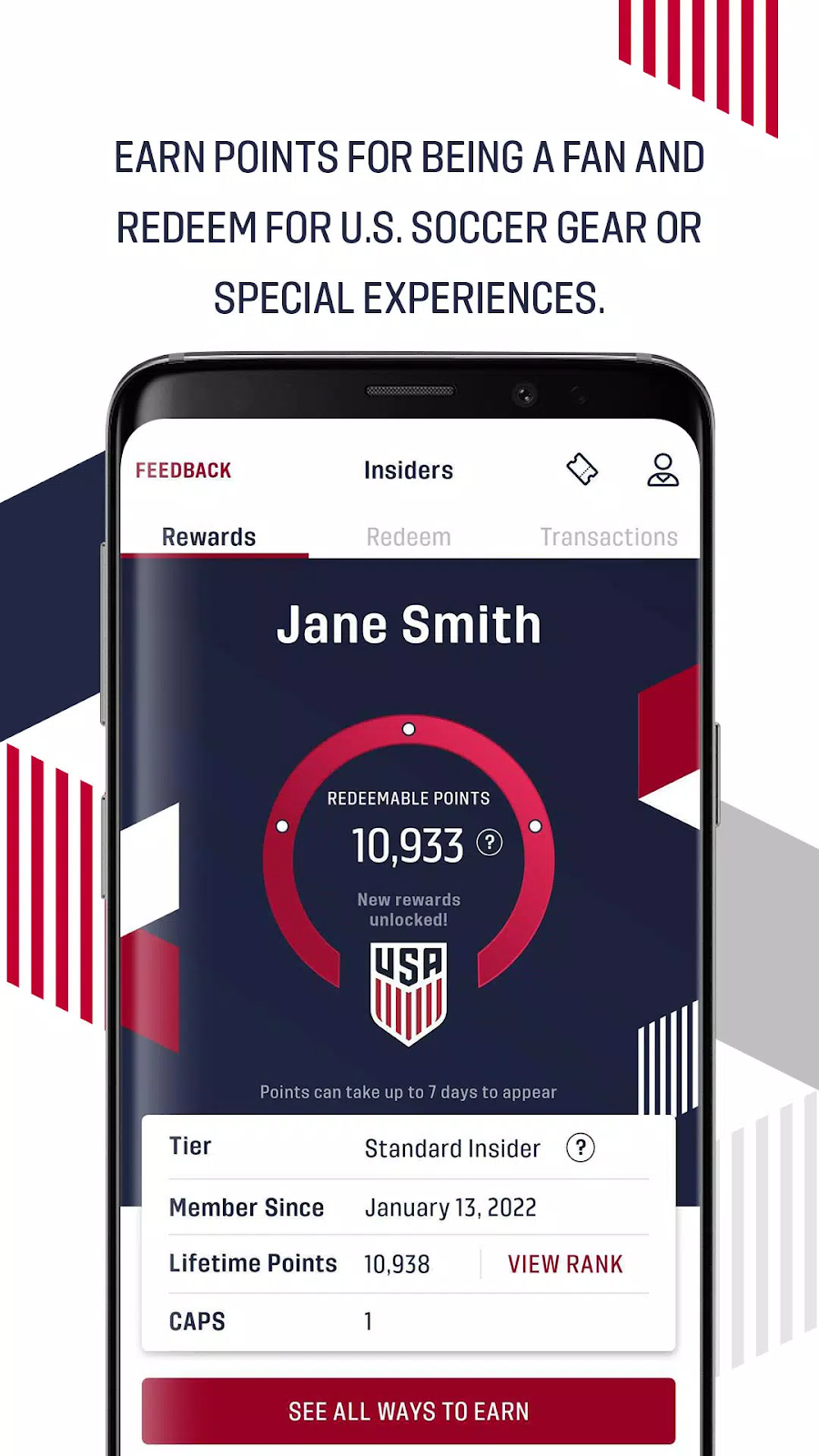 The Insiders app where program members can view and redeem their points.