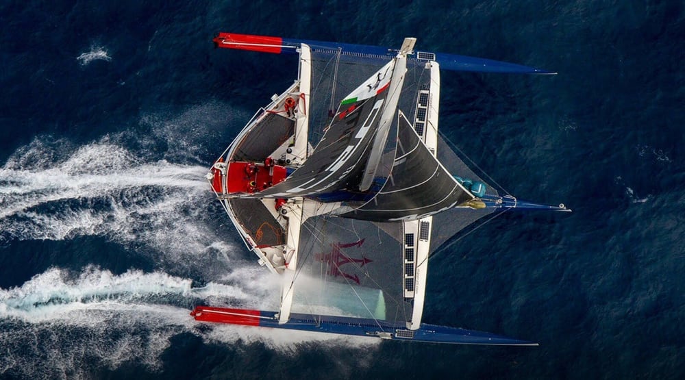 Maserati and Soldini’s Flying Multi70 Trimaran Break a Sailing Record