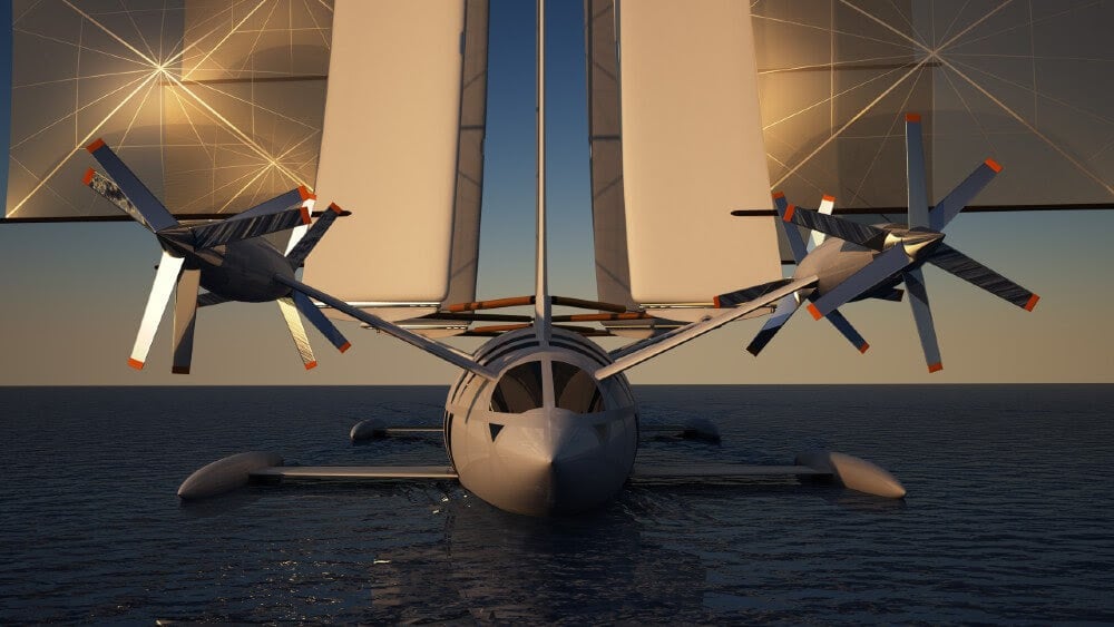 Is it a bird, is it a plan, is it a yacht? Yes it is a flying yacht
