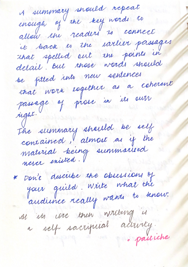 1. Writing without understanding