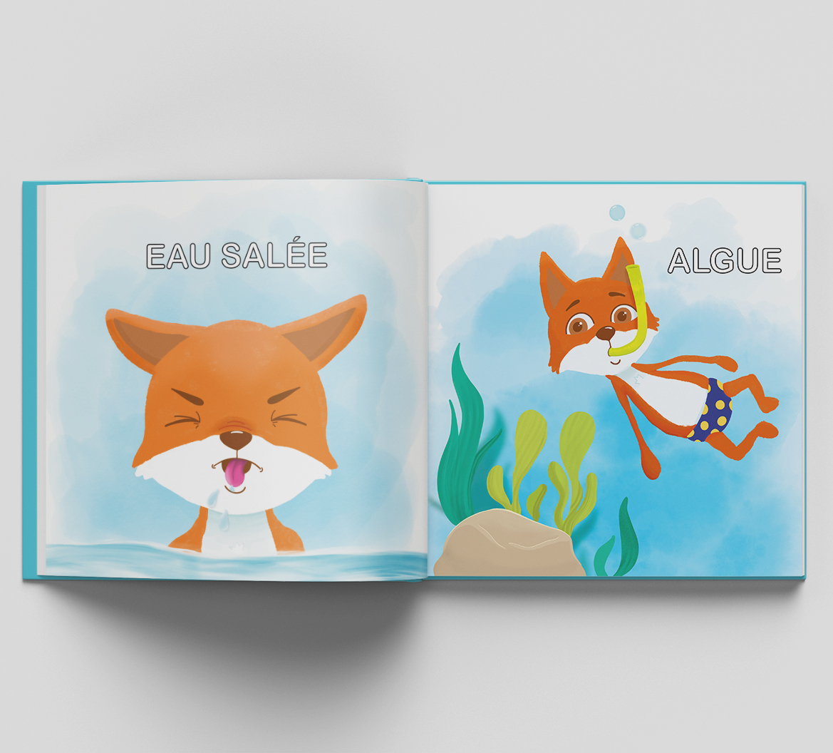 Imagier de la mer illustré pour enfants en bas âge