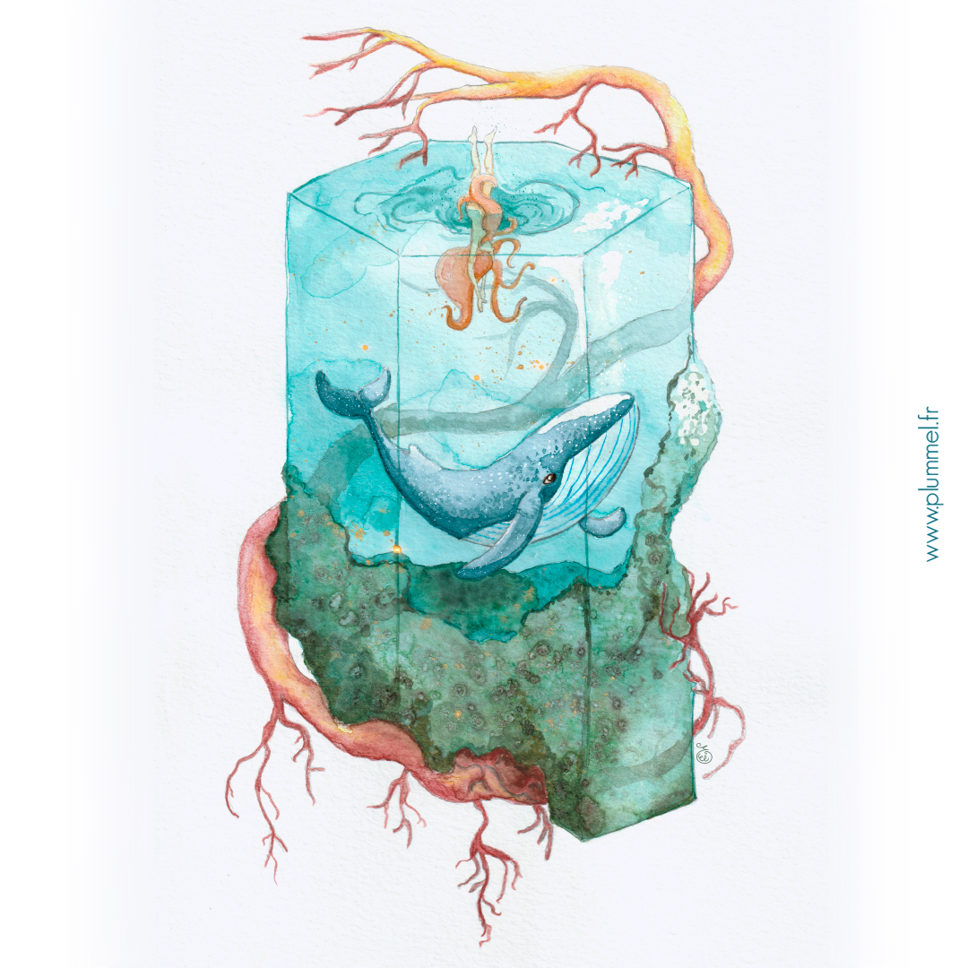 Aquarelle et gouache avec retouches numériques