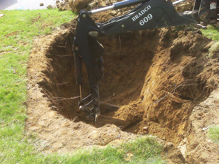 earth stone and water Dry Well