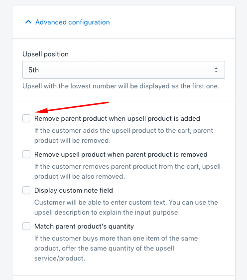 Ako zapnut True-upsell, Upgrade v Candy Rack