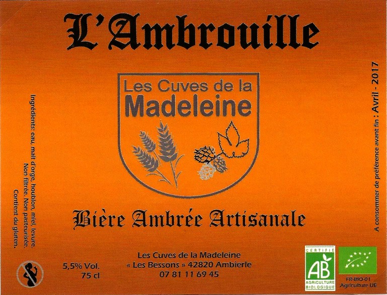 Brasserie Les Cuves de la Madeleine — brasserie artisanale à AMBIERLE