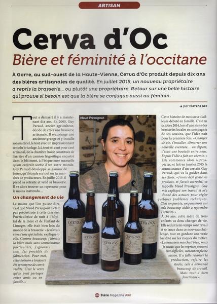 Brasserie Cerva d'Oc — brasserie artisanale à Flavignac