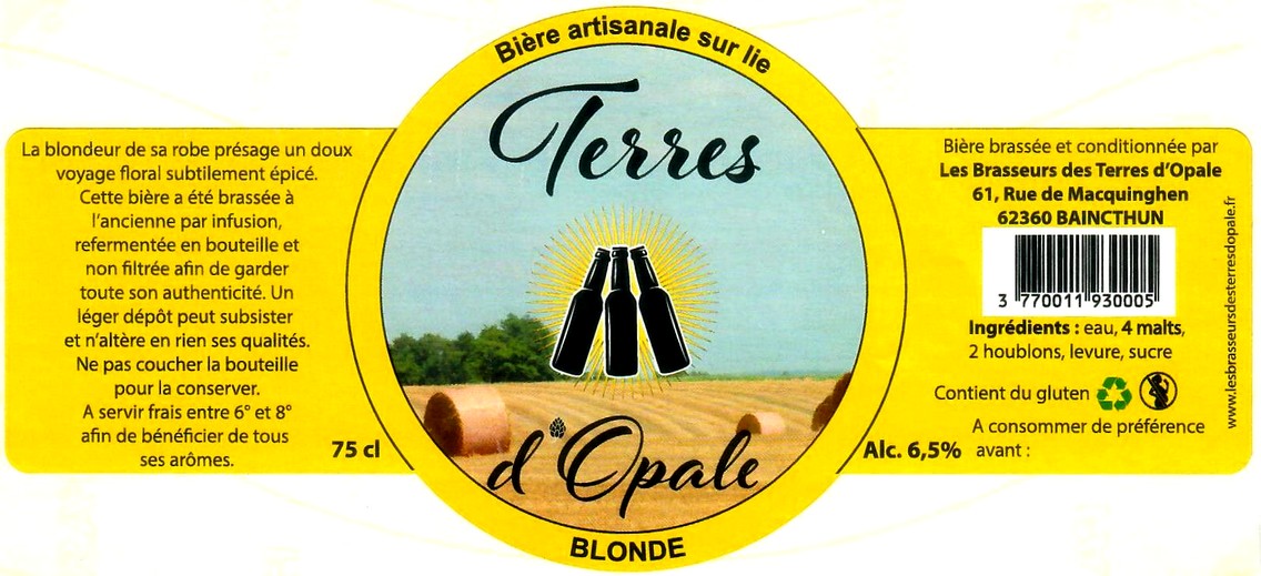 Brasserie Les Brasseurs des Terres d'Opale — brasserie artisanale à BAINCTHUN