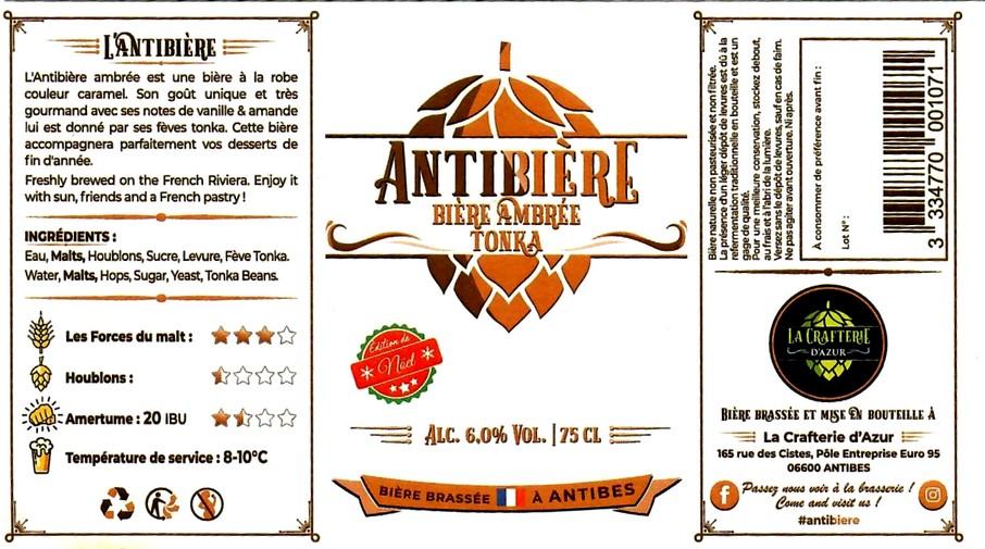 Brasserie La Crafterie d'Azur — brasserie artisanale à ANTIBES