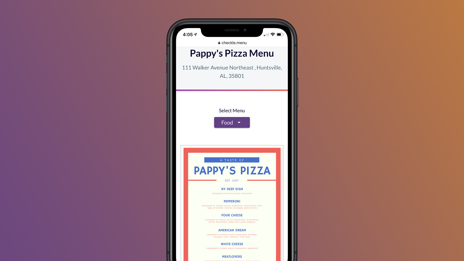 Mobile Friendly Restaurant Menus