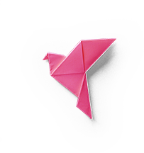 Pink Origami Bird