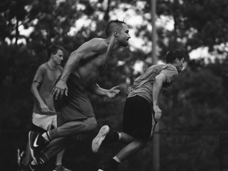 Athletes in Harrisonburg Athletes Sprinting Competition