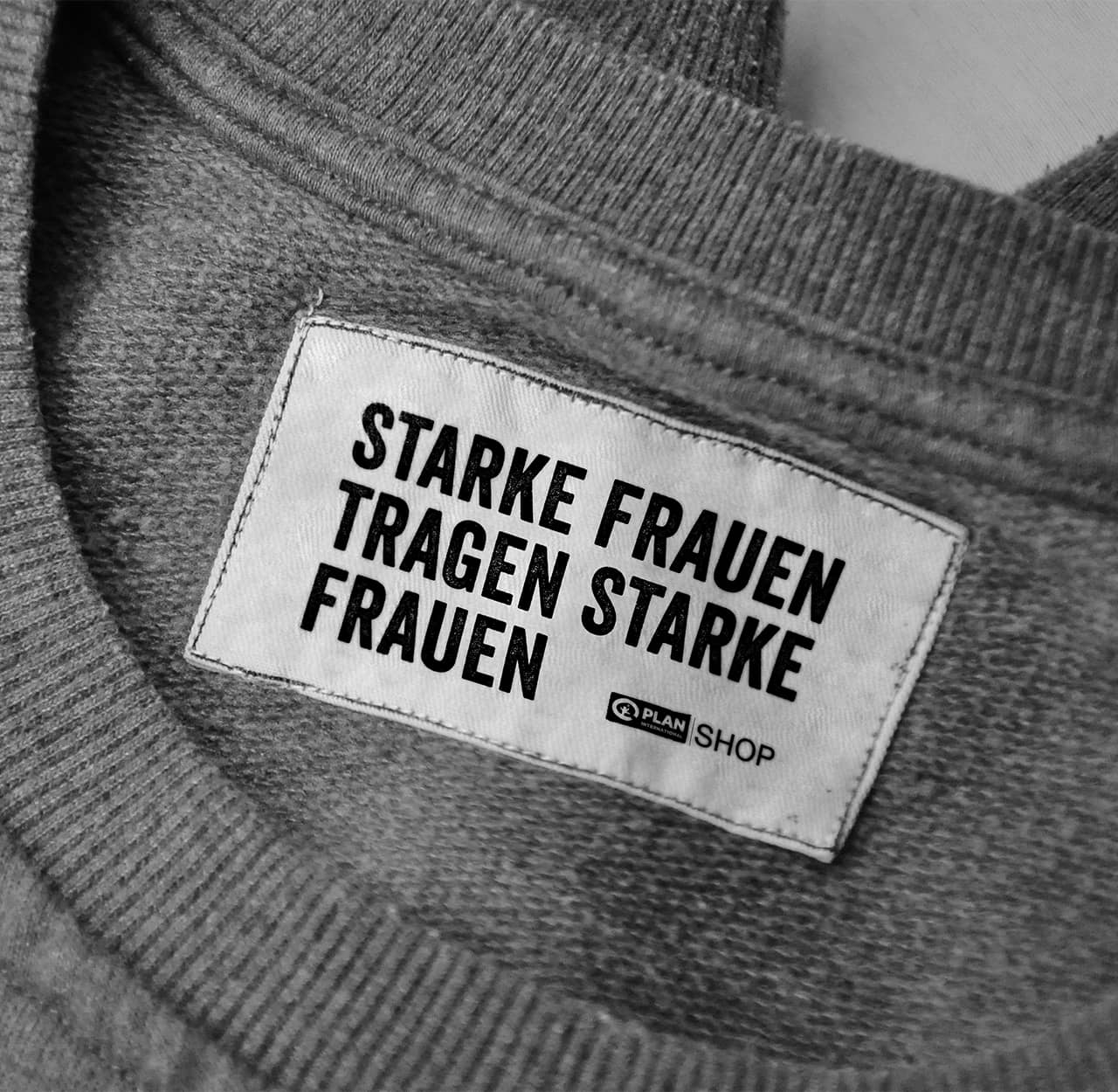 Cloth labels with campaign slogan