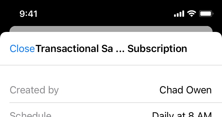 A discarded design of subscription name.