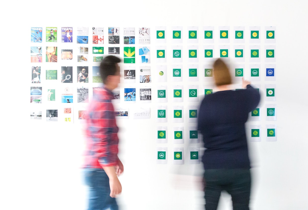 Brainstorming und Design thinking über Markendesign