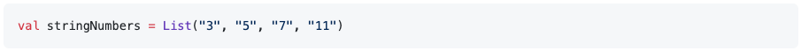 how we create a list of string in Scala