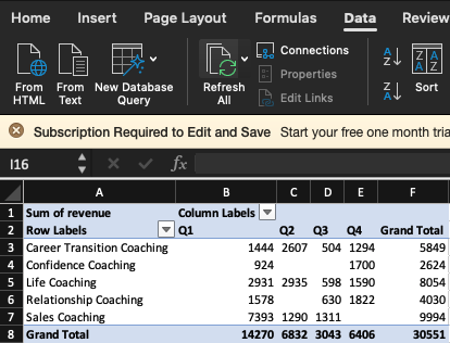 Refresh Your SQL to Excel Dashboard Refresh