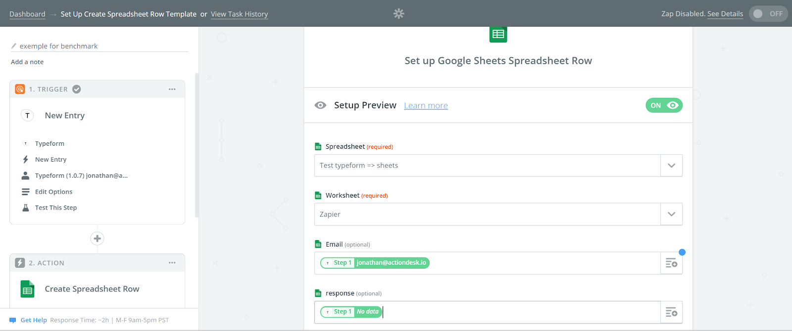 Zapier interface screenshot