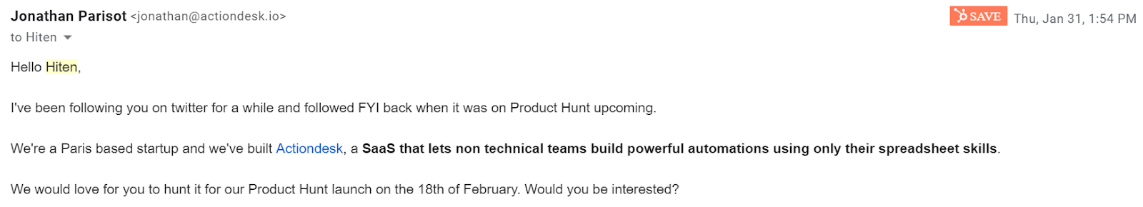 actiondesk producthunt, producthunt
